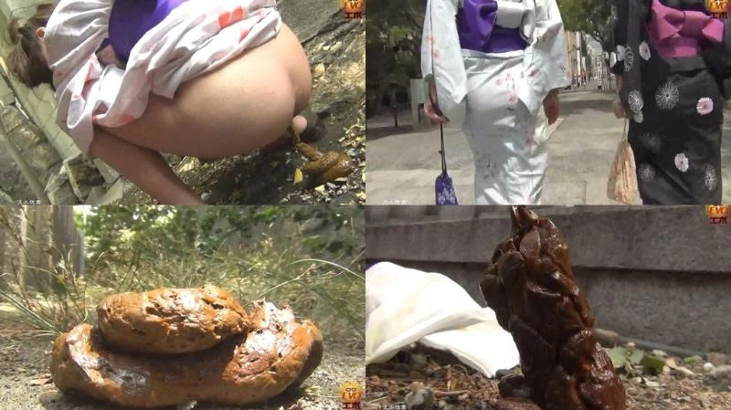 BFEO-02 yukata Girls pooping on western toilet. Bowlcam view. [FullHD] (2022)